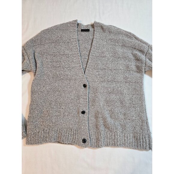 ATM Womens Boucle Cardigan Sweater waist length Button-Down Soft Knit size M - Picture 6 of 16